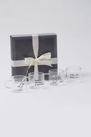 Kit Xicara de Vidro